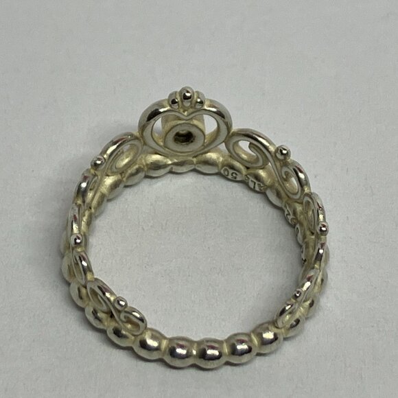 Pandora ALE 925 Sterling Silver My Princess Tiara Ring Sz 5 1/4" - Picture 3 of 5